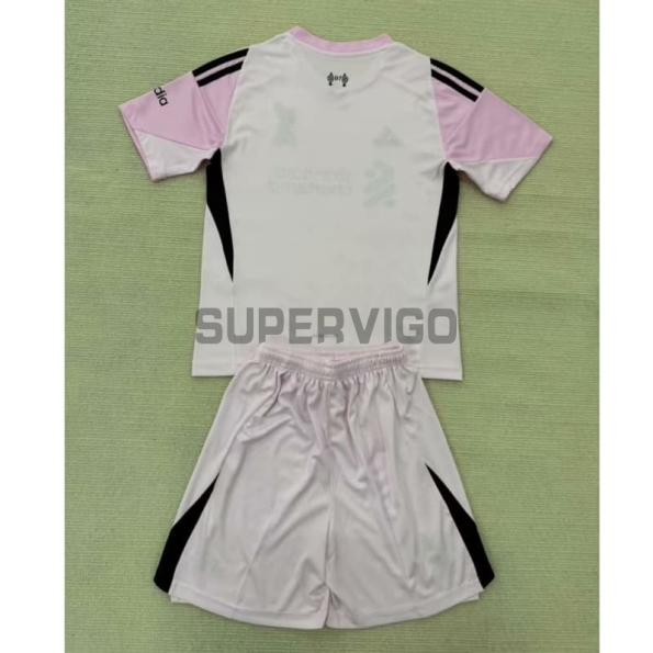 Camiseta de Portero Liverpool 2025/2026 Rosa Niño Kit