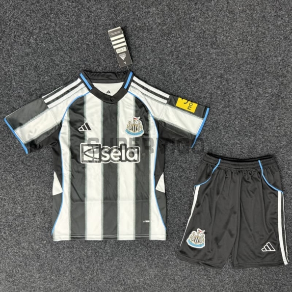 Camiseta Newcastle United Primera Equipación 2025/2026 Negro/Blanco Niño Kit