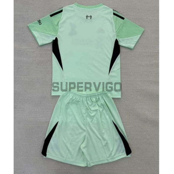 Camiseta de Portero Liverpool 2025/2026 Verde Niño Kit
