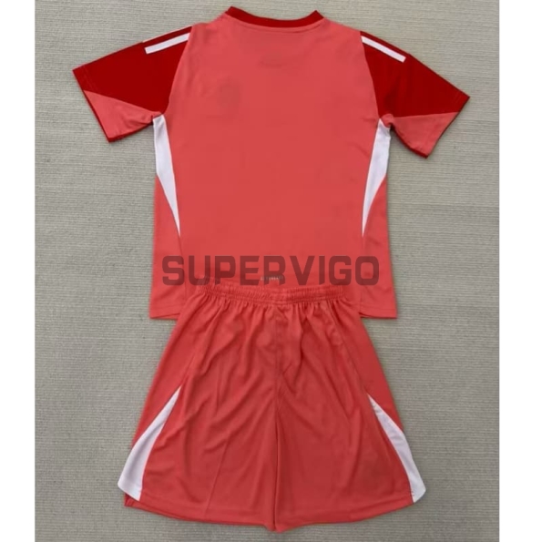 Camiseta de Portero Real Madrid 2025/2026 Rojo Niño Kit