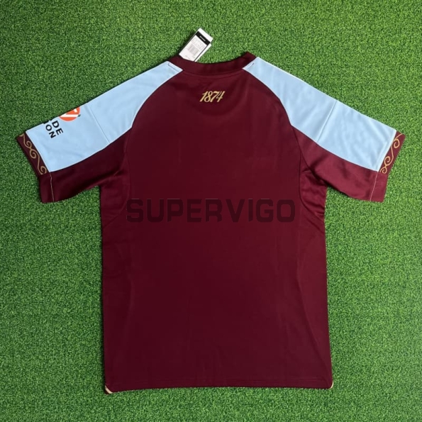 Camiseta Aston Villa Primera Equipación 2025/2026 Rojo Oscuro