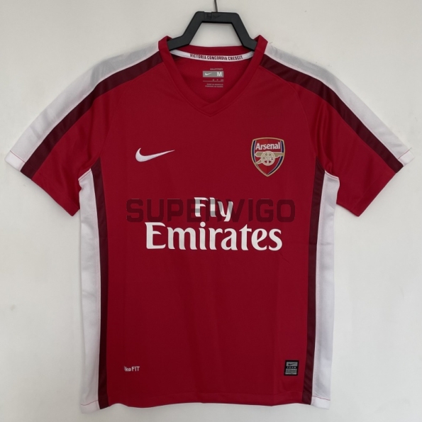 Camiseta Arsenal Primera Equipación Retro 2008/10 Rojo