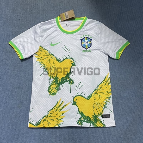 Camiseta Brasil 2025 "Canarinho" Edición Especial Blanco