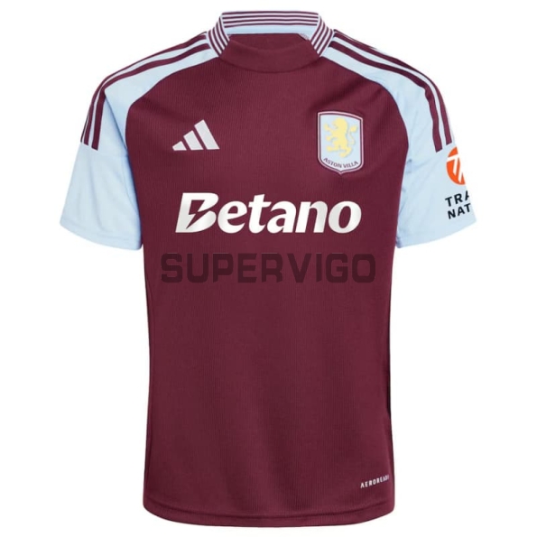 Camiseta Aston Villa Primera Equipación 2025/2026 Rojo Oscuro
