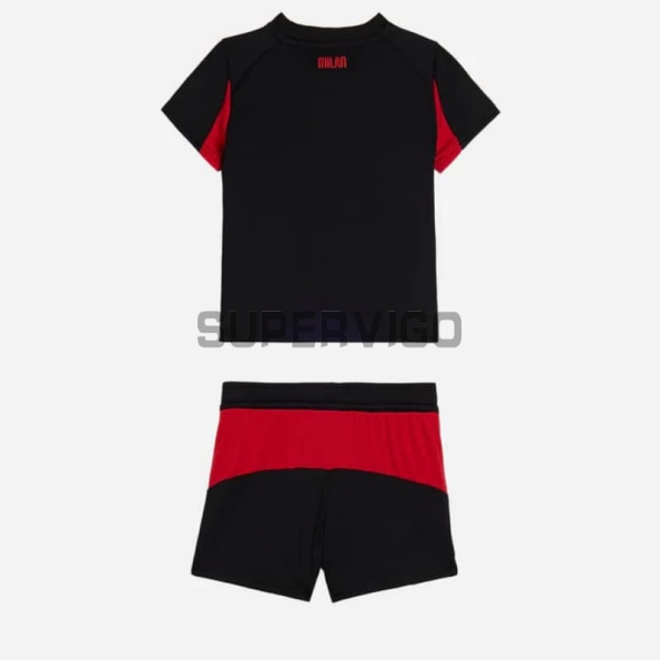 Camiseta AC Milan Primera Equipación 2025/2026 Rojo/Negro Niño Kit