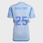 Camiseta Ansu Fati 25 España Segunda Equipación 2022 Mundial