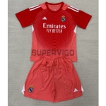 Camiseta de Portero Real Madrid 2025/2026 Rojo Niño Kit
