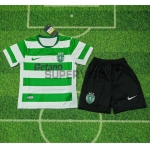 Camiseta Lisboa Primera Equipación 2025/2026 Verde/Blanco Niño Kit