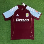 Camiseta Aston Villa Primera Equipación 2025/2026 Rojo Oscuro