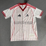 Camiseta Arsenal 2025/2026 Baseball Shirt Blanco/Rojo