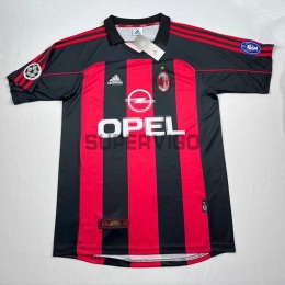 Camiseta AC Milan Primera Equipación Retro 2000/01