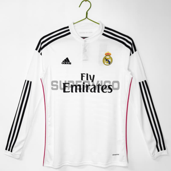 Camiseta Real Madrid Primera Equipación Retro 2014/15 ML Blanco