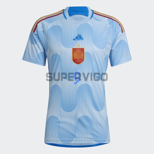Camiseta Gavi 9 España Segunda Equipación 2022 Mundial