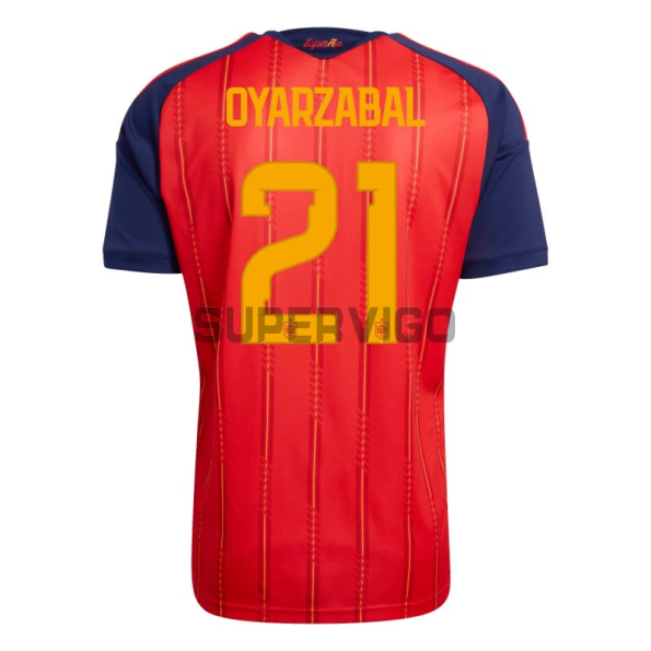 Camiseta Oyarzabal 21 España Primera Equipación 2026 Rojo/Azul