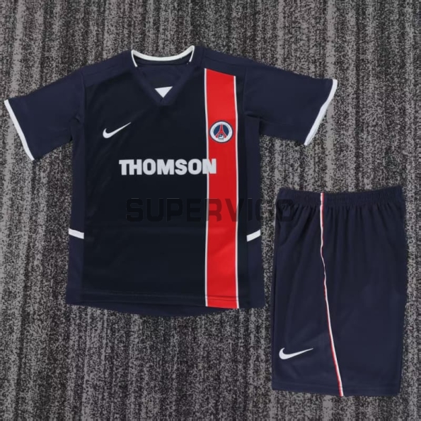 Camiseta PSG Primera Equipación Retro 2002/03 Azul Marino Niño Kit