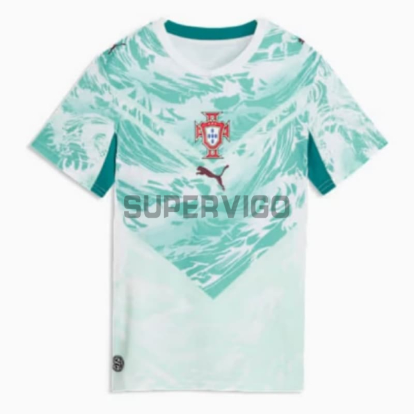 Camiseta Portugal Segunda Equipación Mundial 2026 Verde/Blanco Mujer