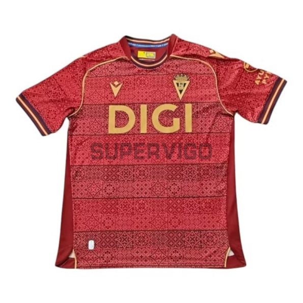 Camiseta Cadiz 2025/2026 Segunda Equipación Rojo Oscuro