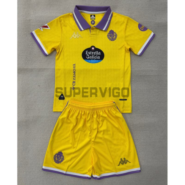 Camiseta Real Valladolid Tercera Equipación 2025/2026 Amarillo con Parche La Liga