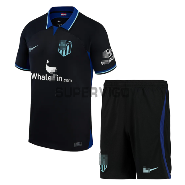 Camiseta Atlético de Madrid Segunda Equipación 2022/2023 Niño Kit