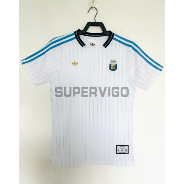 Camiseta Argentina 2026 Blanco/Azul Claro Versión Retro