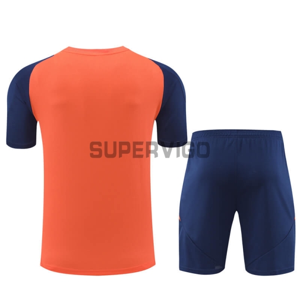 Camiseta de Entrenamiento Manchester United 2024/2025 Kit Naranja/Azul Oscuro