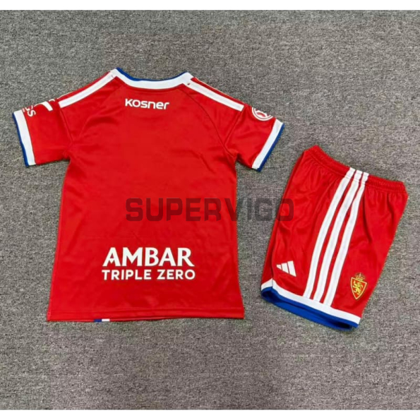 Camiseta Real Zaragoza Segunda Equipación 2026/2027 Rojo Niño Kit