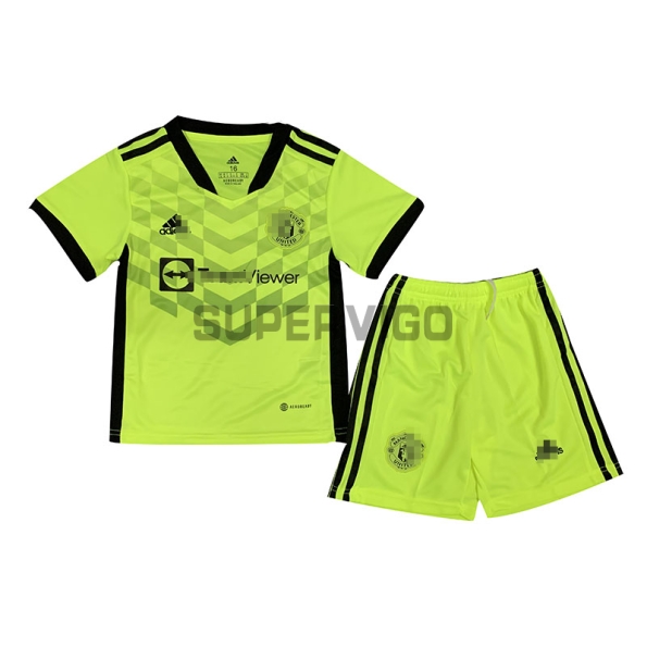 Manchester United Kid's Soccer Jersey Kit Green 2022/2023