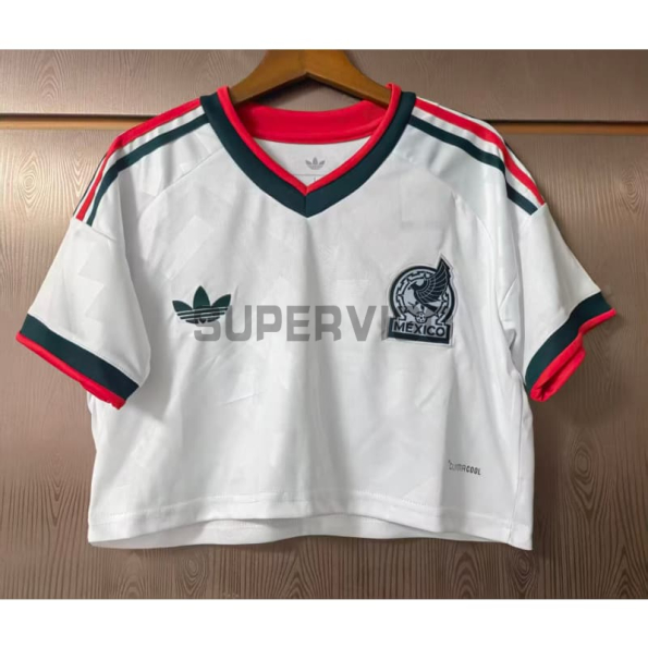 Camiseta Corta México Segunda Equipación Mundial 2026 Blanco Mujer