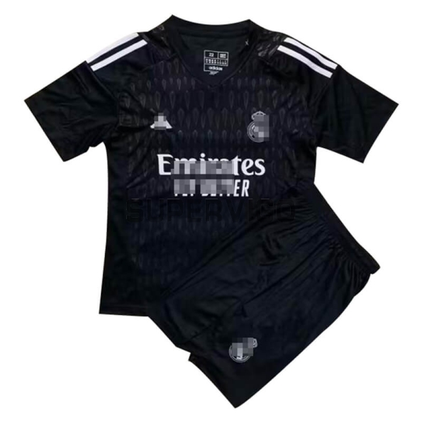 Ensemble Maillot Gardien de But Real Madrid 2023/2024 Enfant Noir