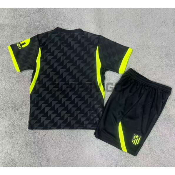 Camiseta Atlético de Madrid Segunda Equipación 2026/2027 Negro Niño Kit