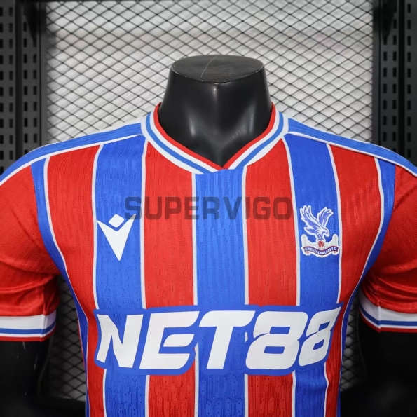 Camiseta Crystal Palace FC Primera Equipación 2025/2026 Rojo/Azul (EDICIÓN JUGADOR)