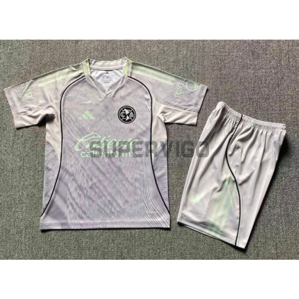 Camiseta Club América Tercera Equipación 2025/2026 Gris Niño Kit