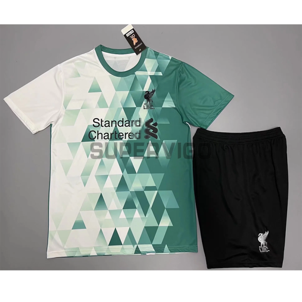 Maillot Kit Liverpool 2022/2023 Blanc/vert Enfant