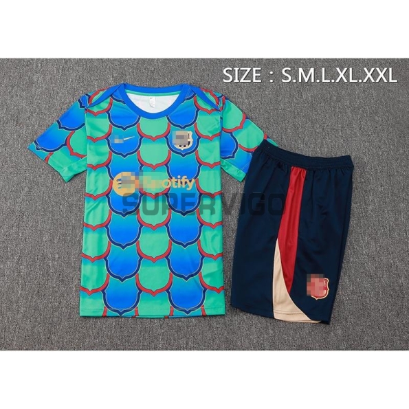 Camiseta de Entrenamiento Barcelona 2024/2025 Kit Verde/Azul