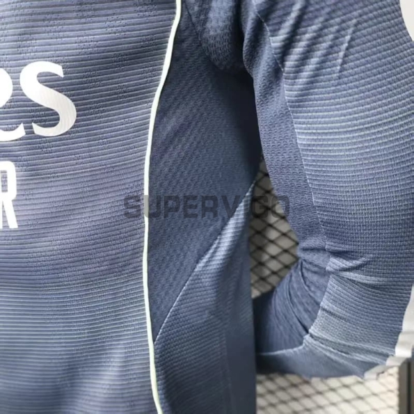 Camiseta Real Madrid Segunda Equipación 2025/2026 ML Azul Marino (EDICIÓN JUGADOR)