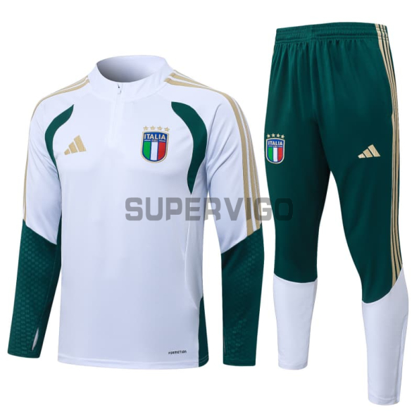 Sudadera de Entrenamiento Italia 2026 Kit Blanco/Verde