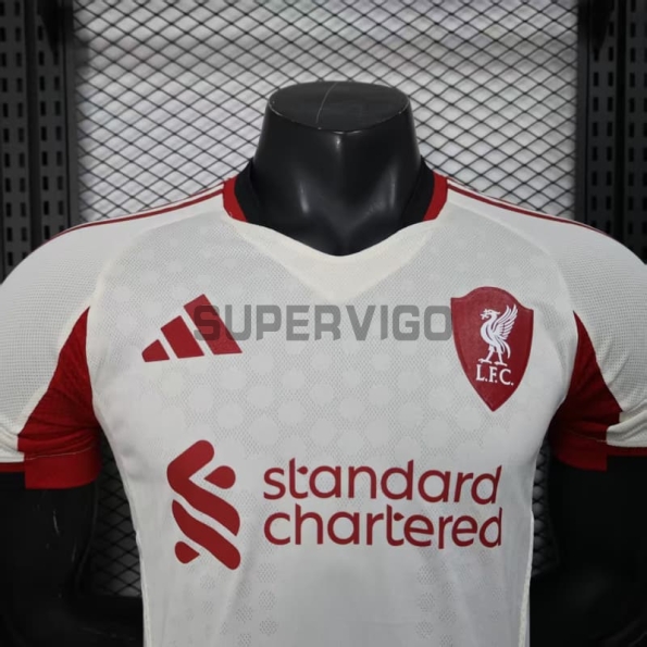Camiseta Liverpool Segunda Equipación 2025/2026 Blanco (EDICIÓN JUGADOR)