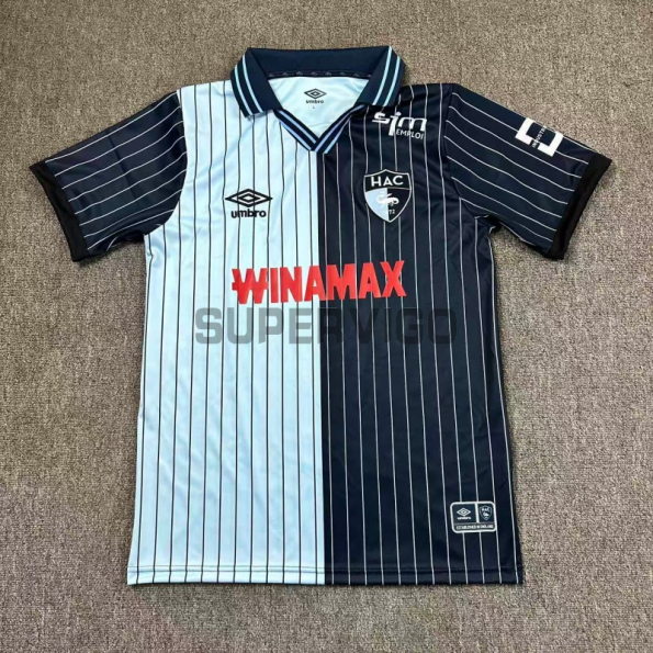 Camiseta Le Havre Primera Equipación 2025/2026 Azul Marino/Azul Cielo