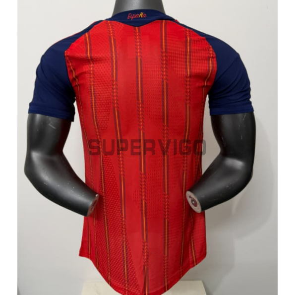 Camiseta España Primera Equipación Mundial 2026 Rojo/Azul (EDICIÓN JUGADOR) 2 Estrellas con FIFA2026