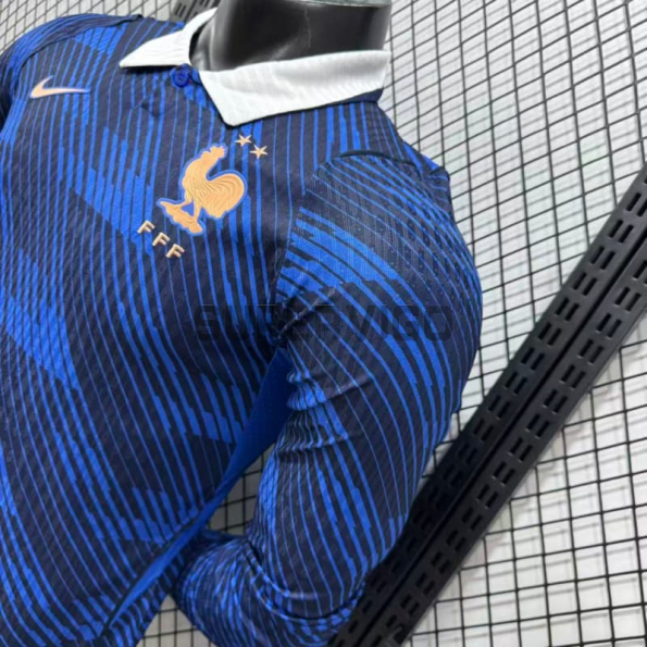 Camiseta Francia Primera Equipación Mundial 2026 ML Azul (EDICIÓN JUGADOR)