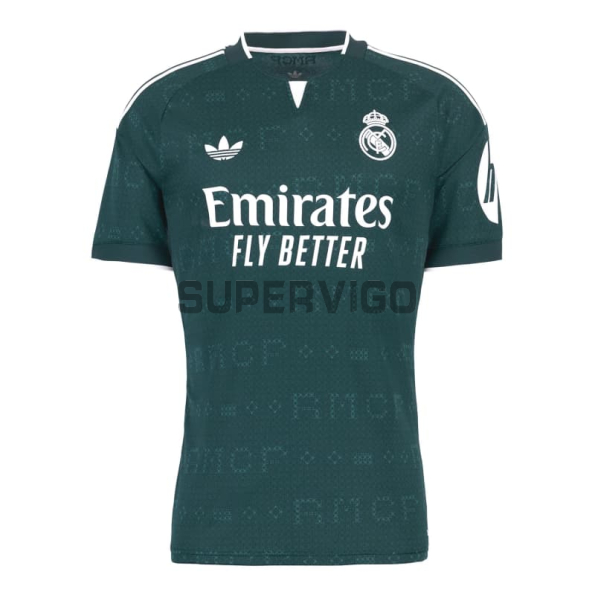 Camiseta Real Madrid Segunda Equipación 2026/2027 Verde Oscuro con Parche HP
