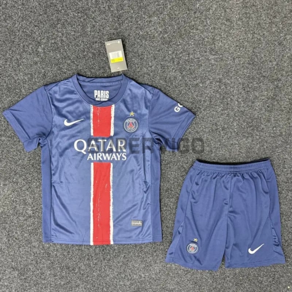 Camiseta PSG Primera Equipación 2024/2025 campeón de la UCL Azul Niño Kit