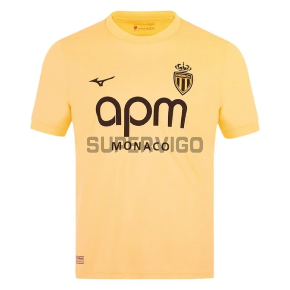 Camiseta Monaco Tercera Equipación 2025/2026 Amarillo Claro