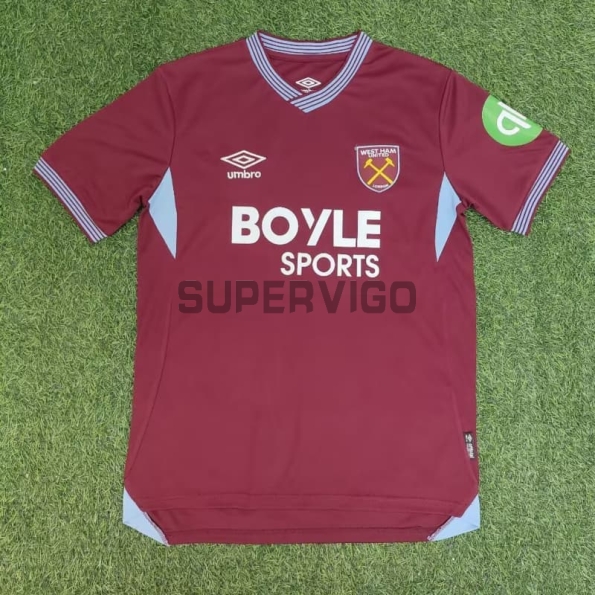 Camiseta West Ham United Primera Equipación 2025/2026 Rojo Oscuro