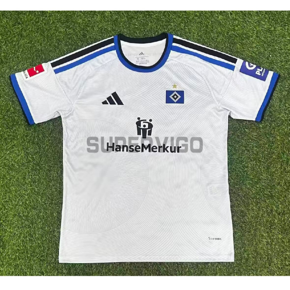 Camiseta Hamburger SV Primera Equipación 2026/2027 Blanco con Parche Bundesliga