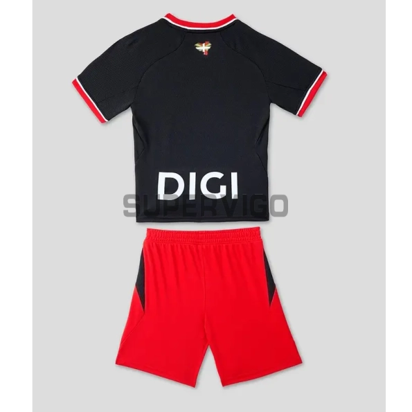 Camiseta Athletic de Bilbao Segunda Equipación 2026/2027 Negro Niño Kit