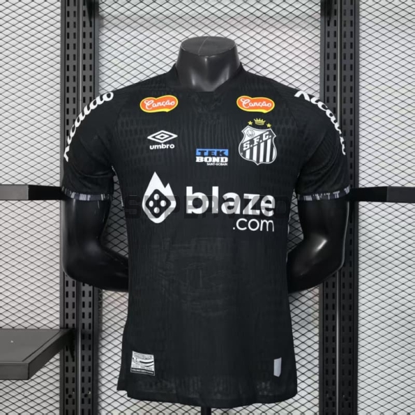 Camiseta Santos FC 2025/2026 Edición Especial Negro con Publicitario (EDICIÓN JUGADOR)