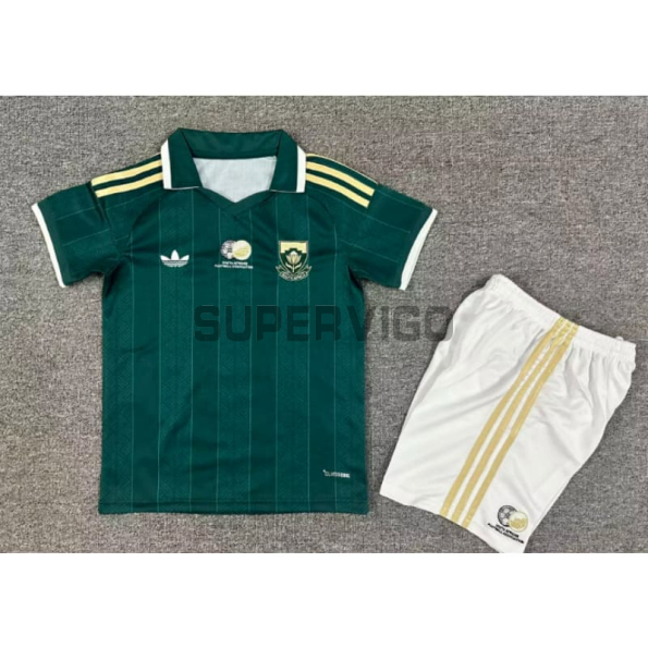Camiseta Sudáfrica Segunda Equipación Mundial 2026 Verde Niño Kit