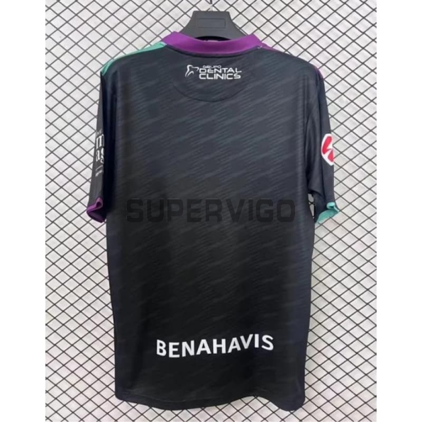 Camiseta Málaga CF Segunda Equipación 2025/2026 Negro con Parche La Liga