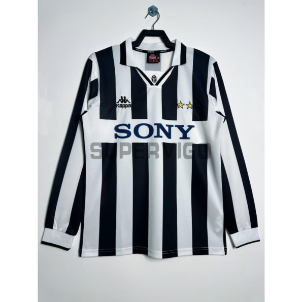 Camiseta Juventus Primera Equipación Retro 1995/97 ML Blanco/Negro